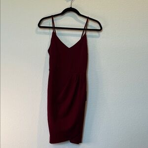 Lulus Forever Your Girl Wine Red Bodycon Dress